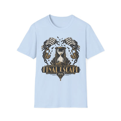 The Final Escape 1926 Shirt – Skeleton Chains Hourglass Art Deco Tee