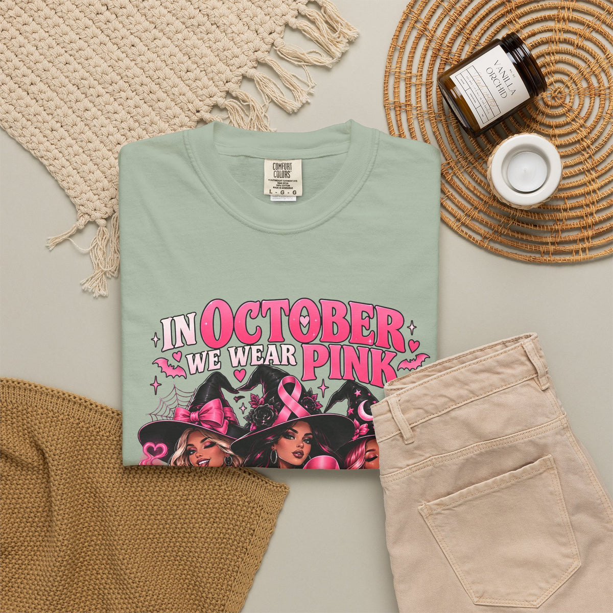 In October We Wear Pink My Coven Fights in Pink Tee