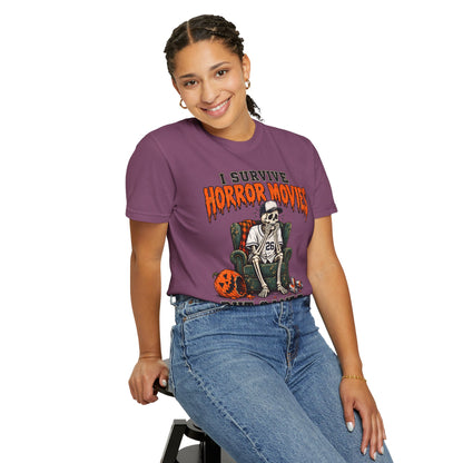 Horror Movies Game 7 Baseball Comfort Colors T-Shirt