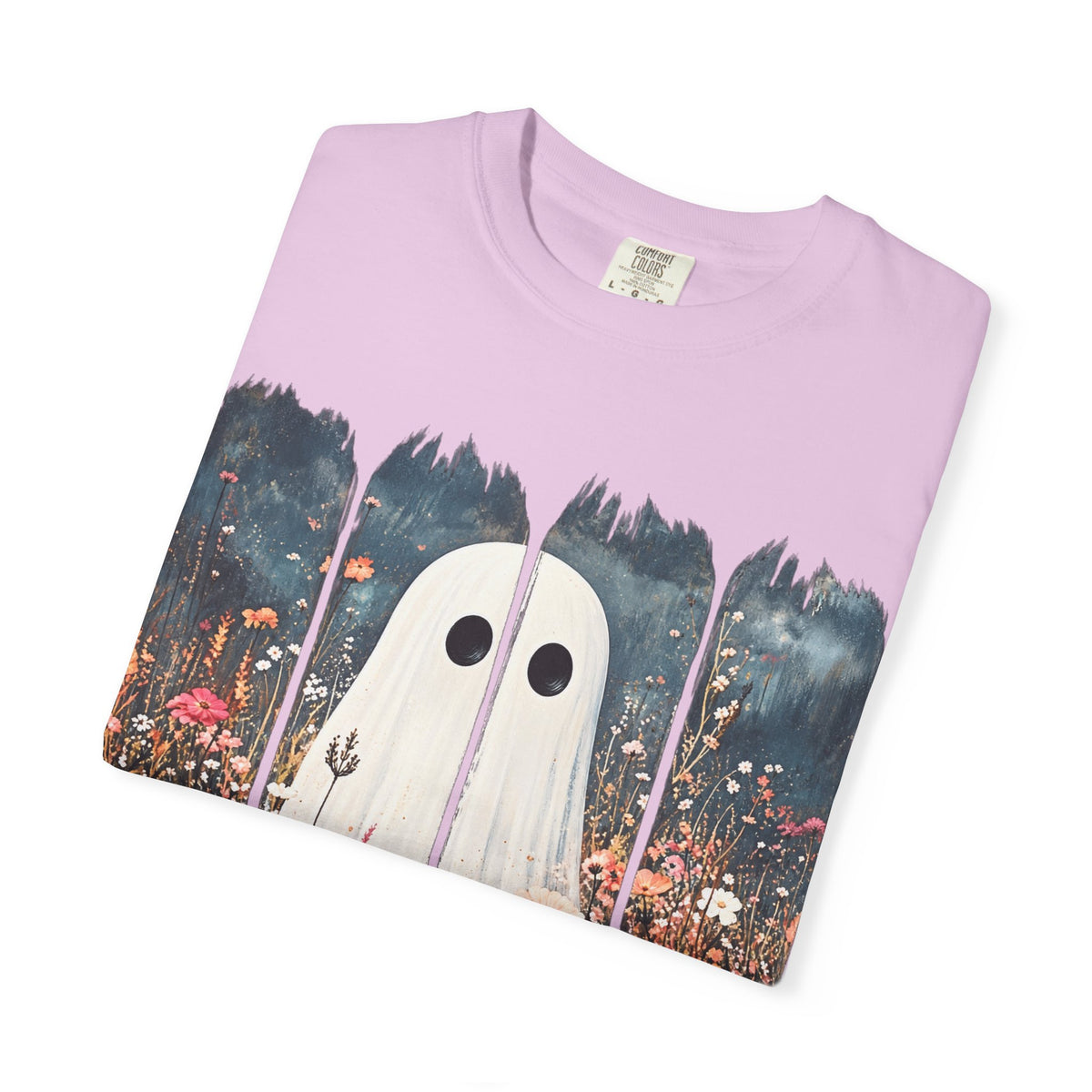 Floral Ghost Wildflower Halloween Comfort Colors T-Shirt