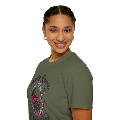 Spooky Queens Are Born In October Shirt – Gothic Rose Halloween Birthday Tee