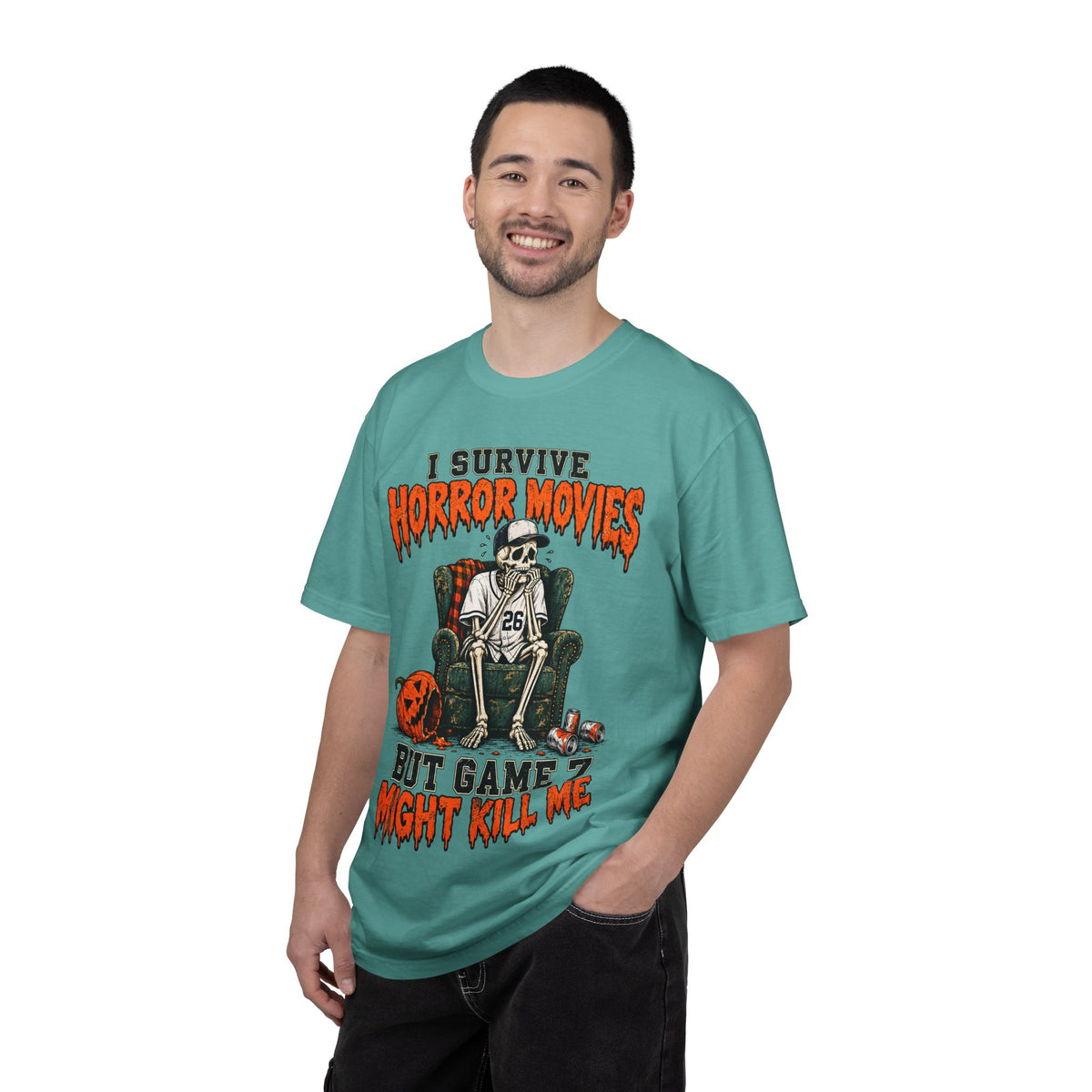 Horror Movies Game 7 Baseball Comfort Colors T-Shirt