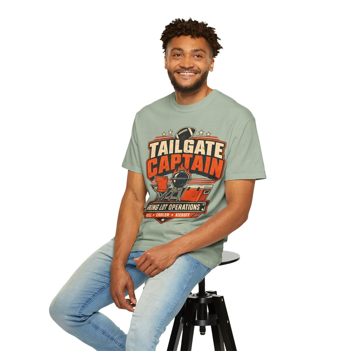 Tailgate Captain Football Game Day Comfort Colors T-Shirt