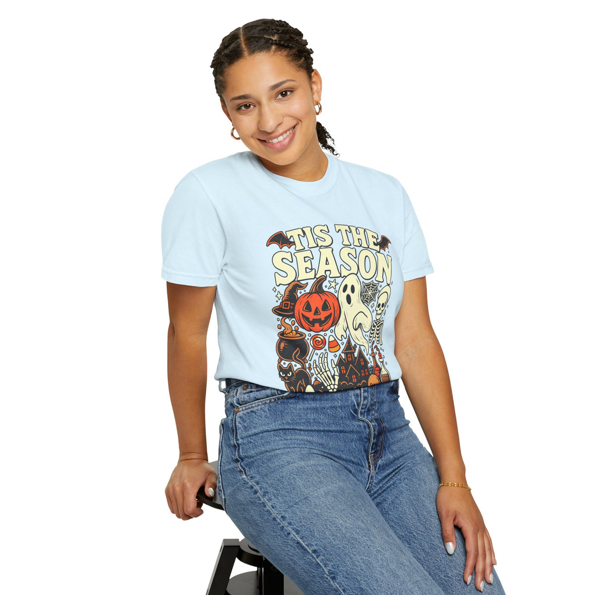 Tis the Season Spooky Halloween Comfort Colors Graphic Tee