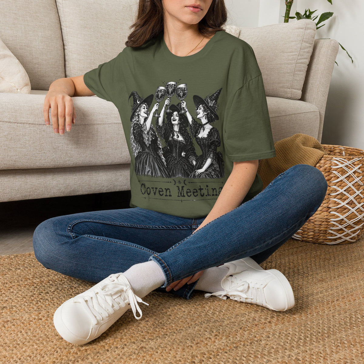 Coven Meeting Witch Wine T-Shirt