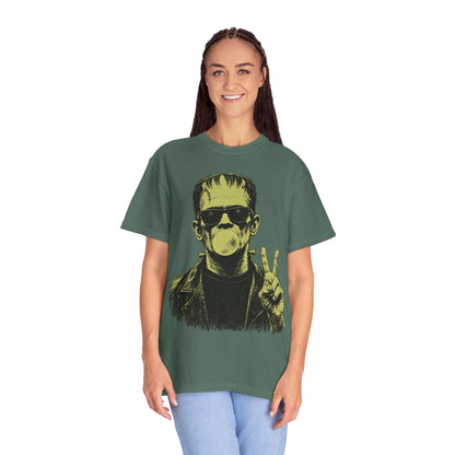 Frankenstein Bubblegum Peace Sign Comfort Colors T-Shirt