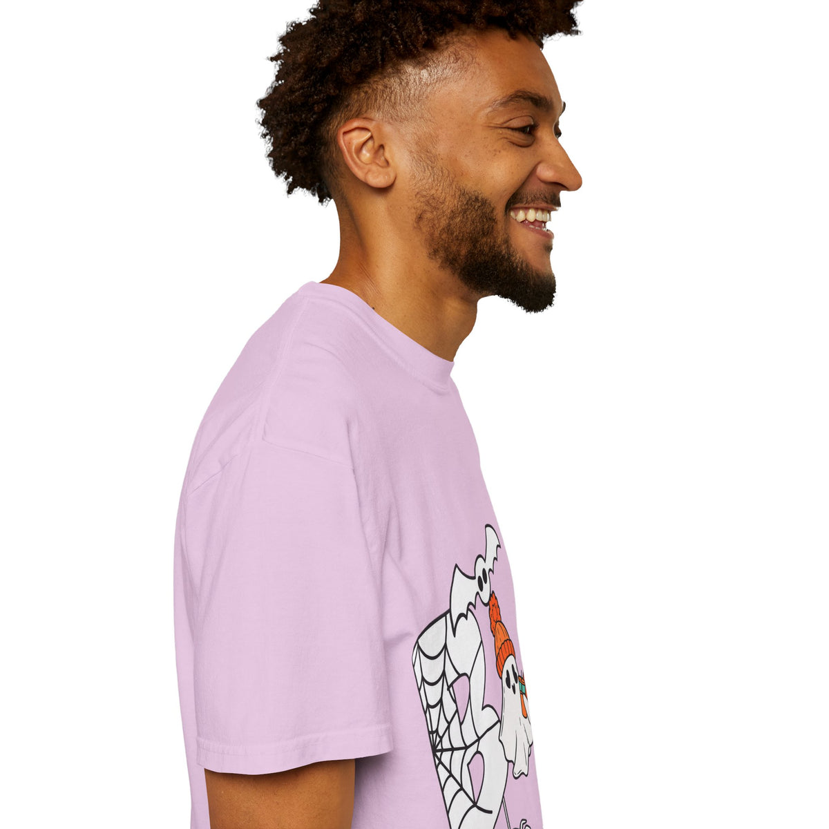 Cute Ghost Pumpkin Cozy Halloween Comfort Colors T-Shirt