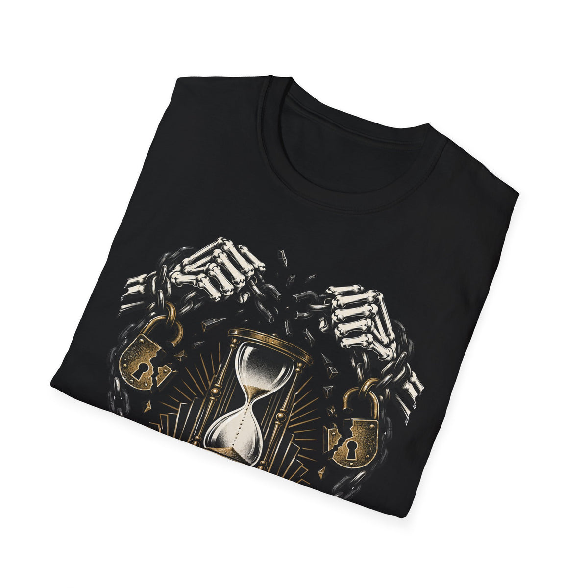 The Final Escape 1926 Shirt – Skeleton Chains Hourglass Art Deco Tee