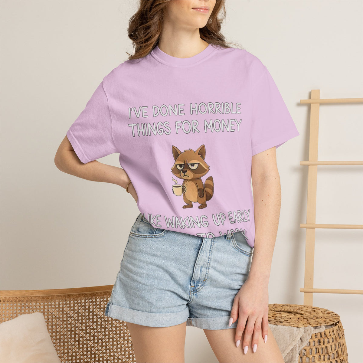 I've Done Horrible Things for Money Funny Raccoon Tee