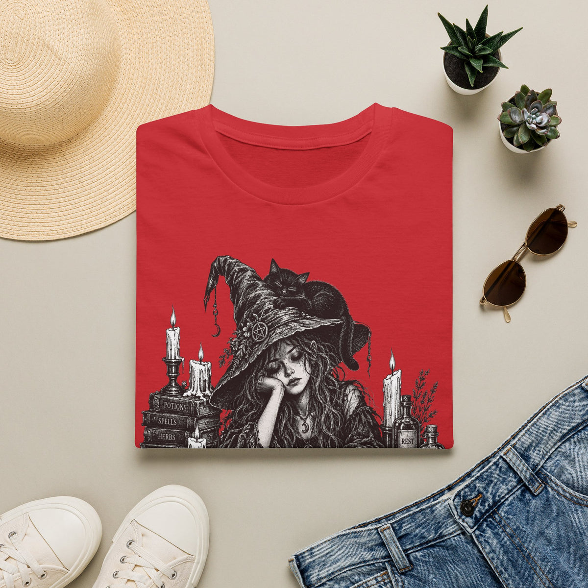 Wicked Wise & Tired Funny Exhausted Witch Mom T-Shirt