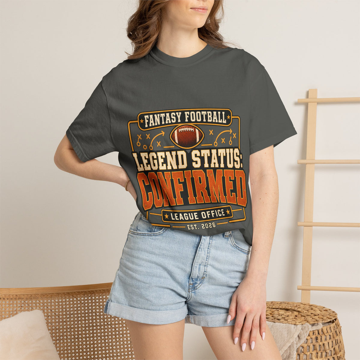 Fantasy Football Legend Status Confirmed Comfort Colors Tee