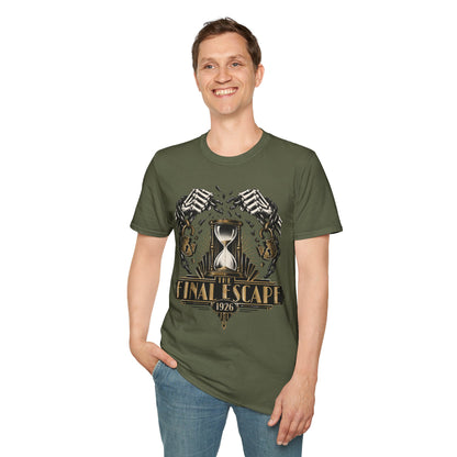 The Final Escape 1926 Shirt – Skeleton Chains Hourglass Art Deco Tee
