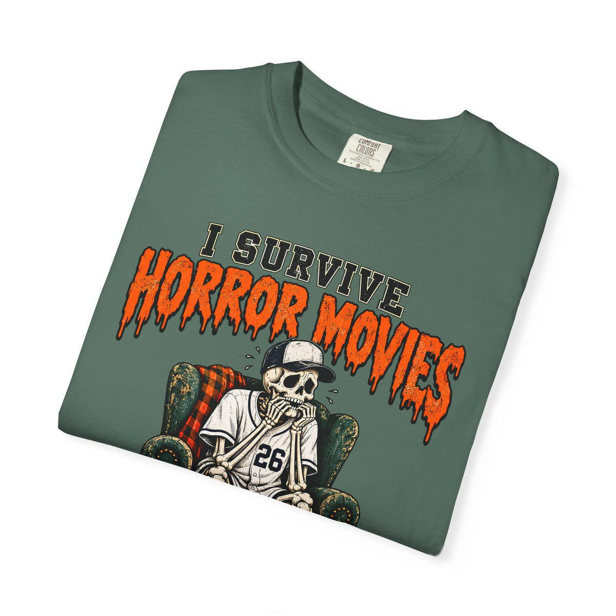 Horror Movies Game 7 Baseball Comfort Colors T-Shirt