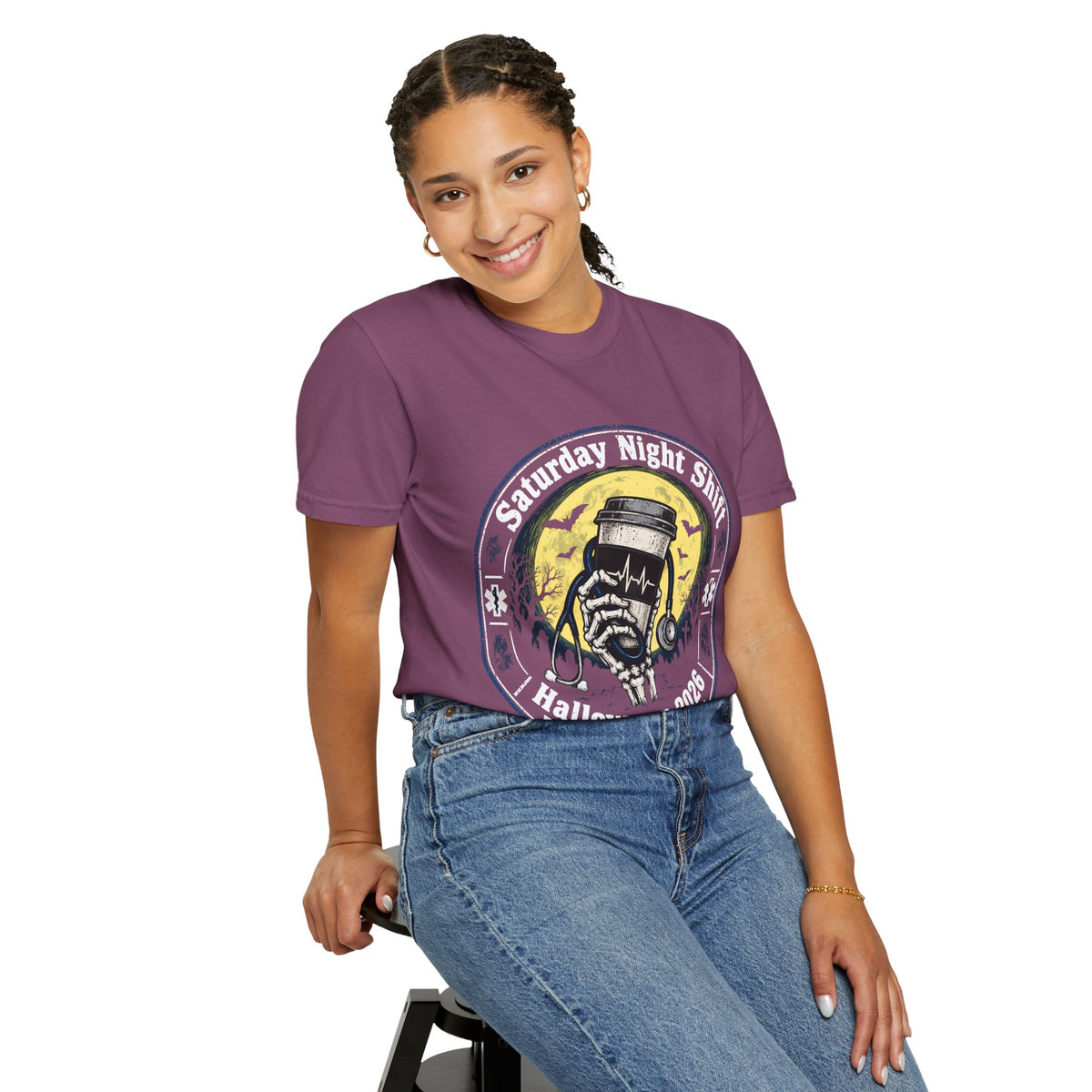 Saturday Night Shift Halloween 2026 Comfort Colors Tee