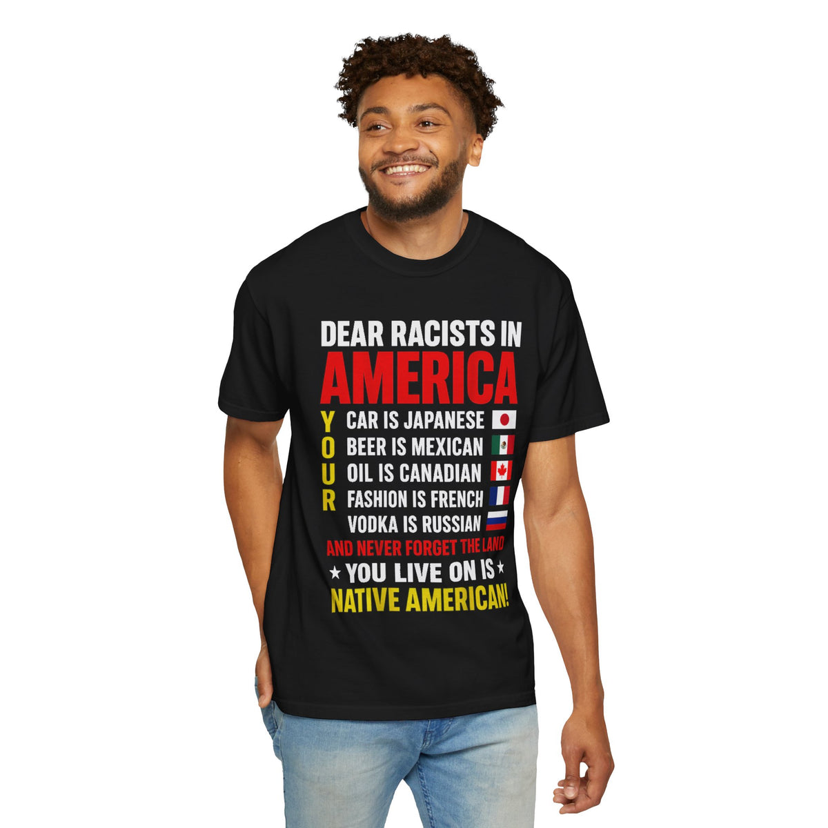 Dear Racists in America Anti-Racism Comfort Colors Tee