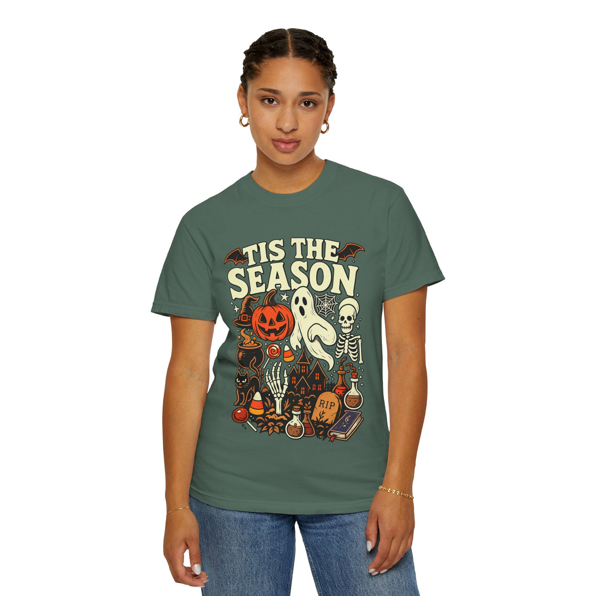Tis the Season Spooky Halloween Comfort Colors Graphic Tee