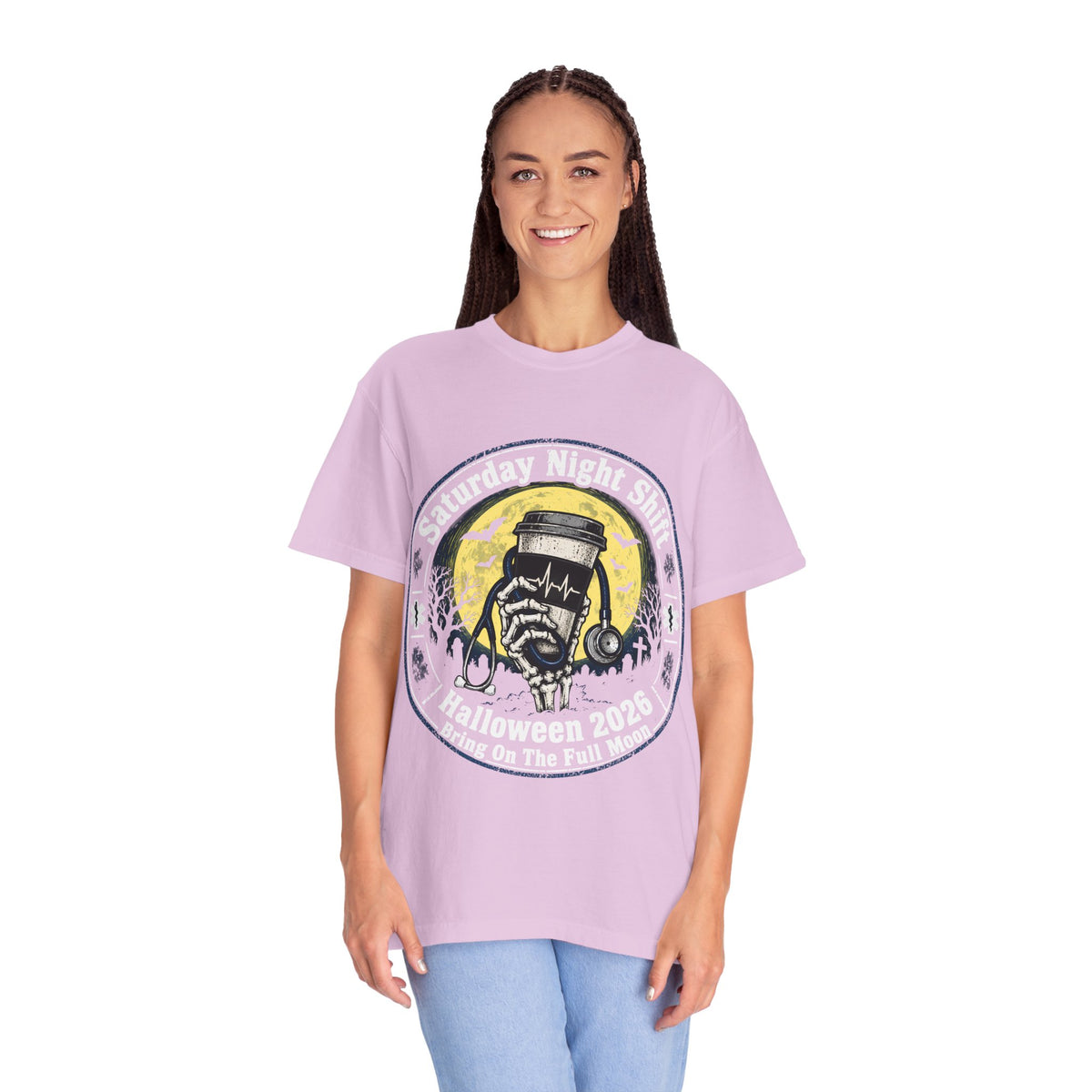 Saturday Night Shift Halloween 2026 Comfort Colors Tee