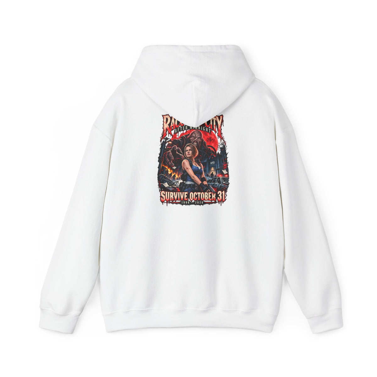 Raccoon City After Midnight Halloween Gildan 18500 Hoodie