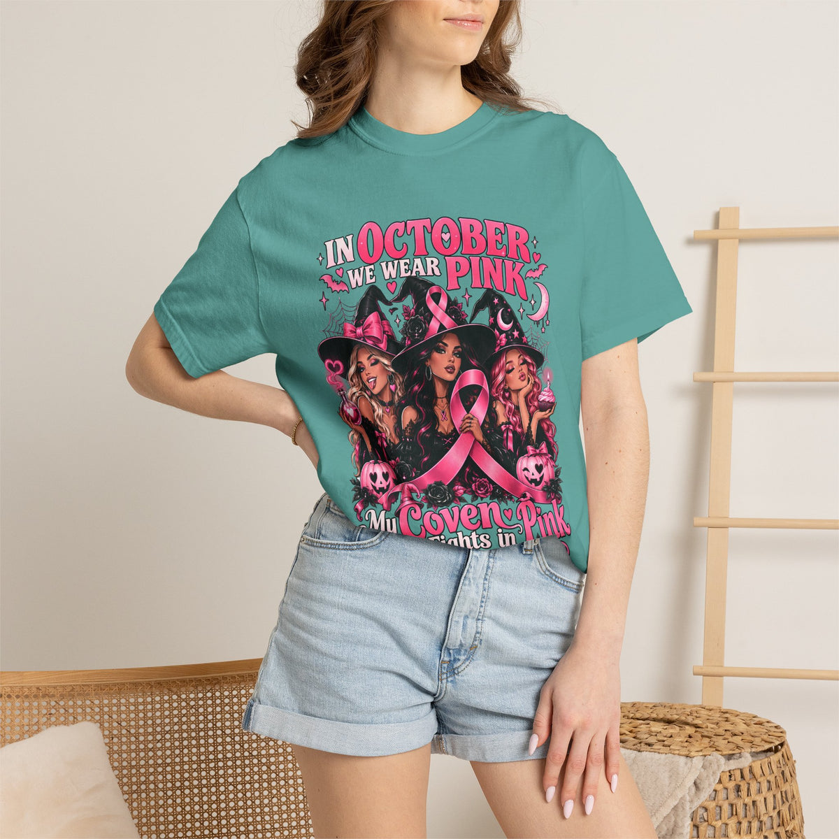 In October We Wear Pink My Coven Fights in Pink Tee