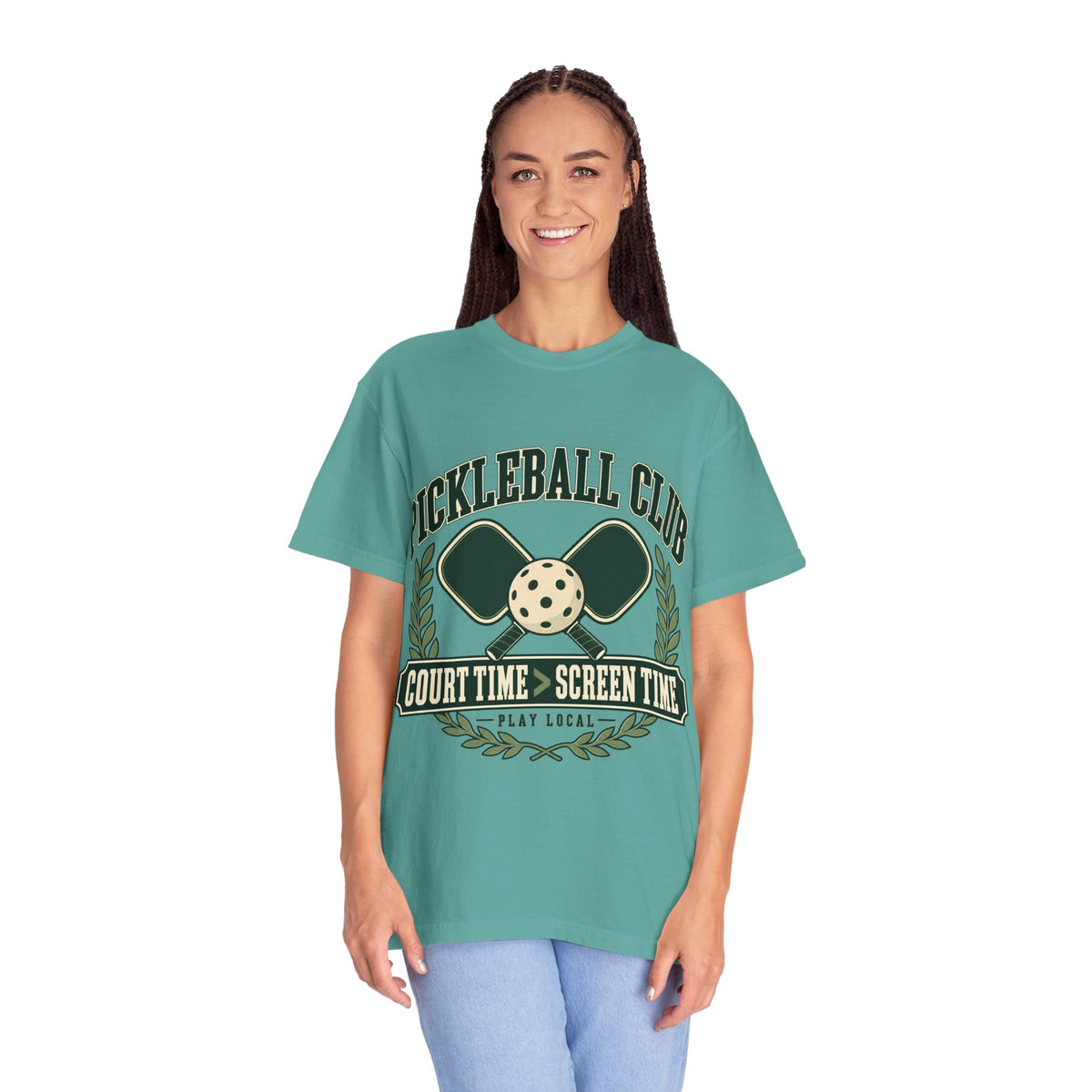 Pickleball Club Court Time Over Screen Time Comfort Colors Tee