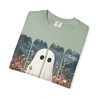 Floral Ghost Wildflower Halloween Comfort Colors T-Shirt