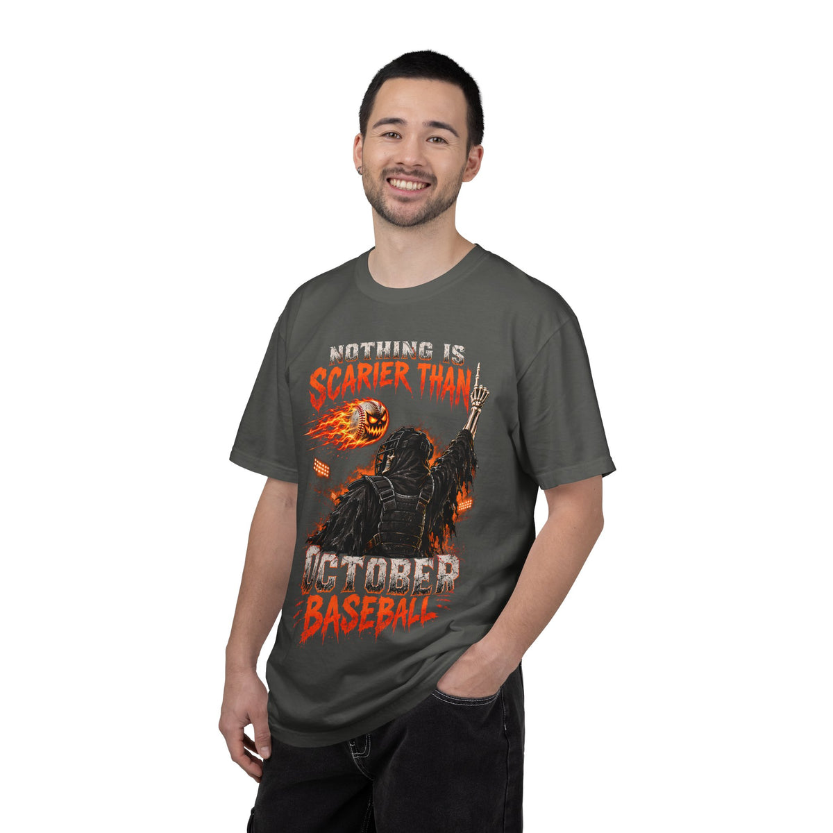 October Baseball Halloween Comfort Colors Graphic T-Shirt