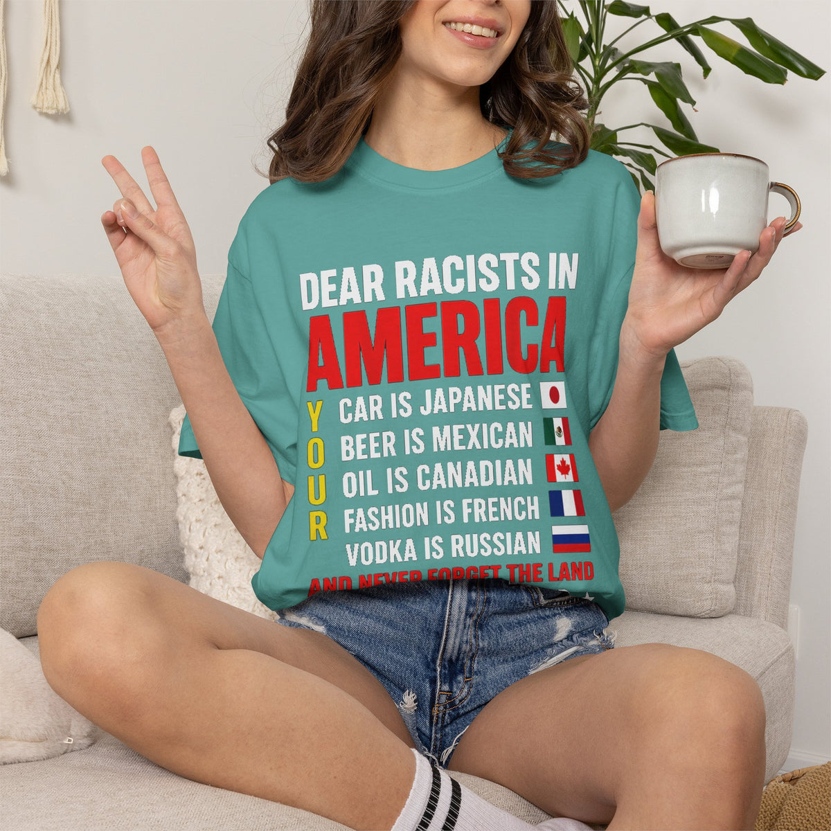 Dear Racists in America Anti-Racism Comfort Colors Tee