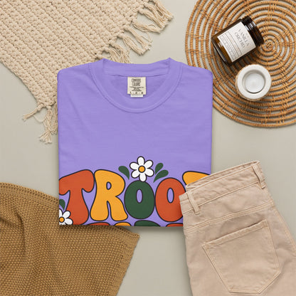 Troop Leader Coffee Campfires Chaos Comfort Colors Tee