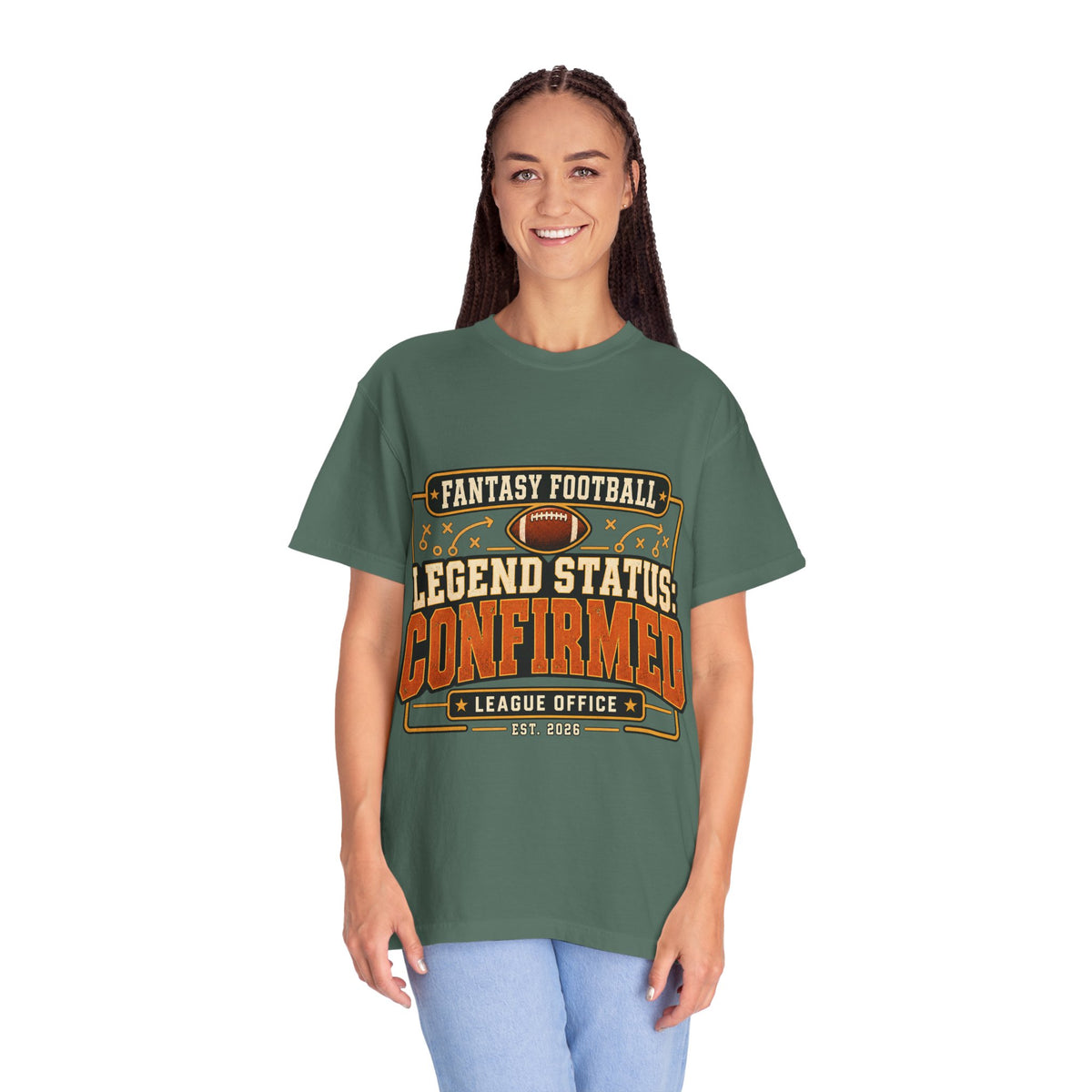 Fantasy Football Legend Status Confirmed Comfort Colors Tee