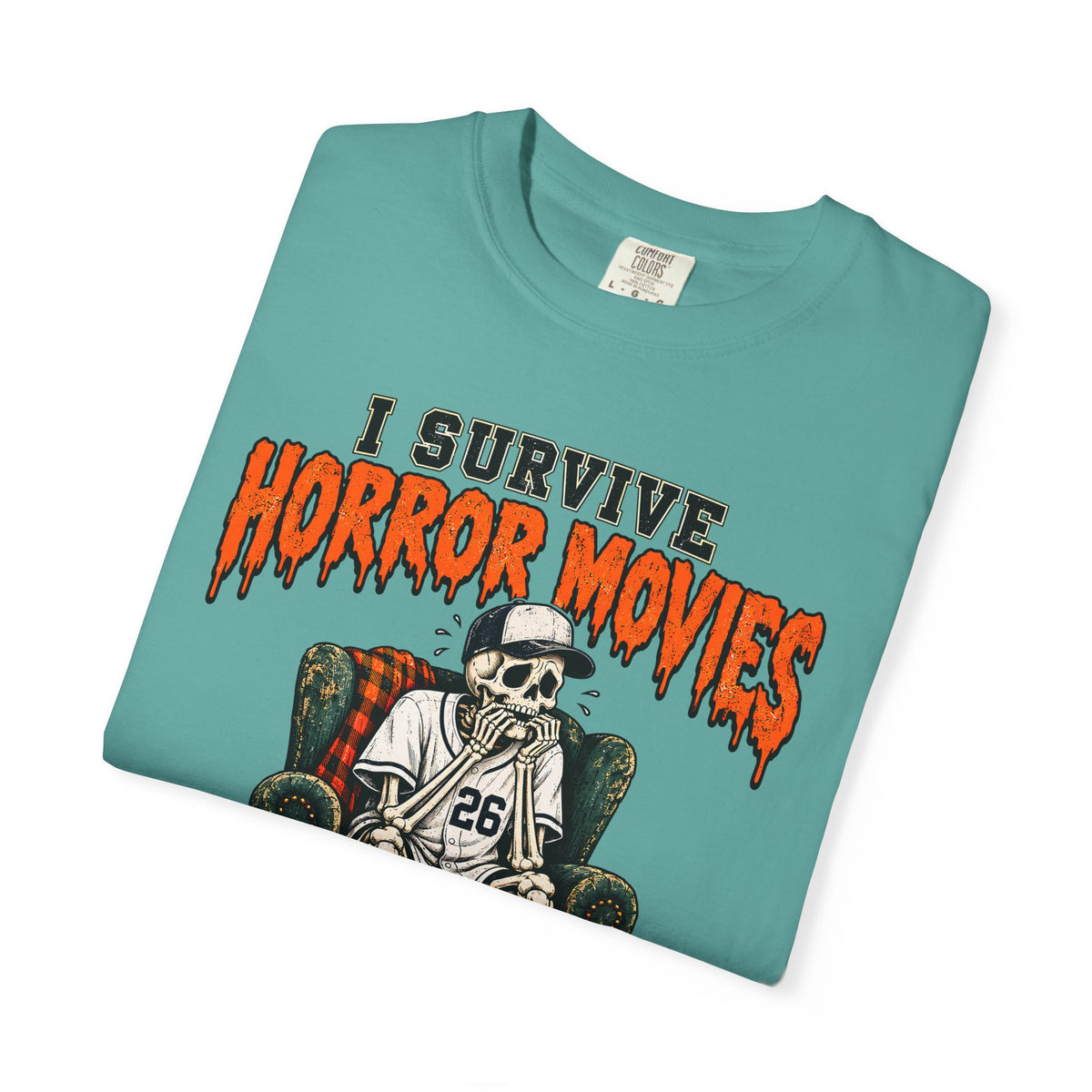 Horror Movies Game 7 Baseball Comfort Colors T-Shirt