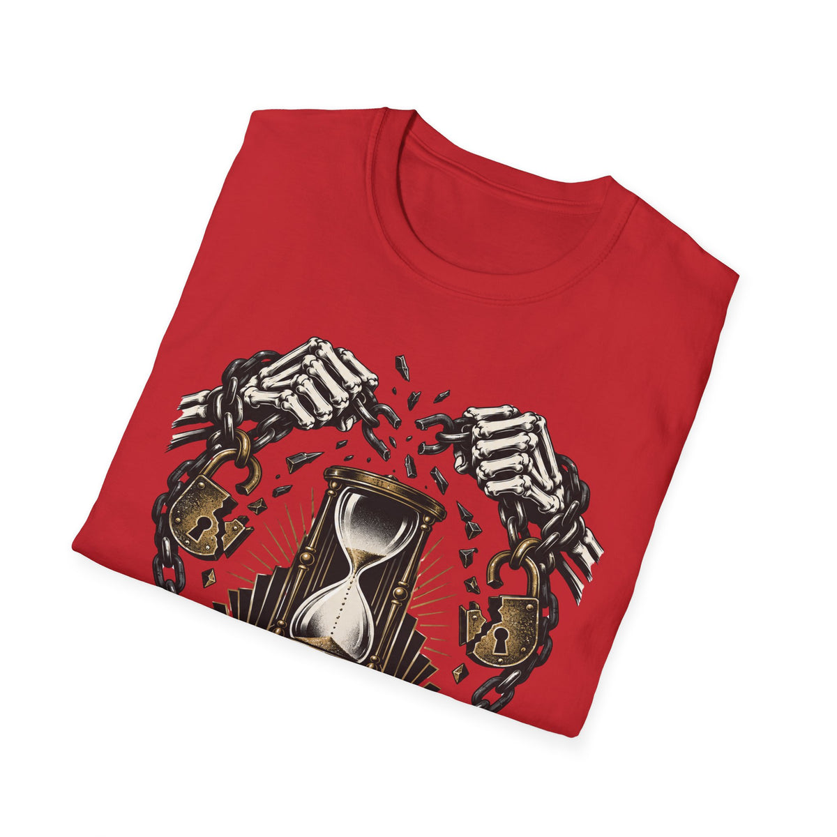The Final Escape 1926 Shirt – Skeleton Chains Hourglass Art Deco Tee