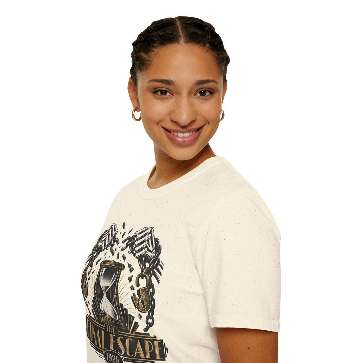 The Final Escape 1926 Shirt – Skeleton Chains Hourglass Art Deco Tee