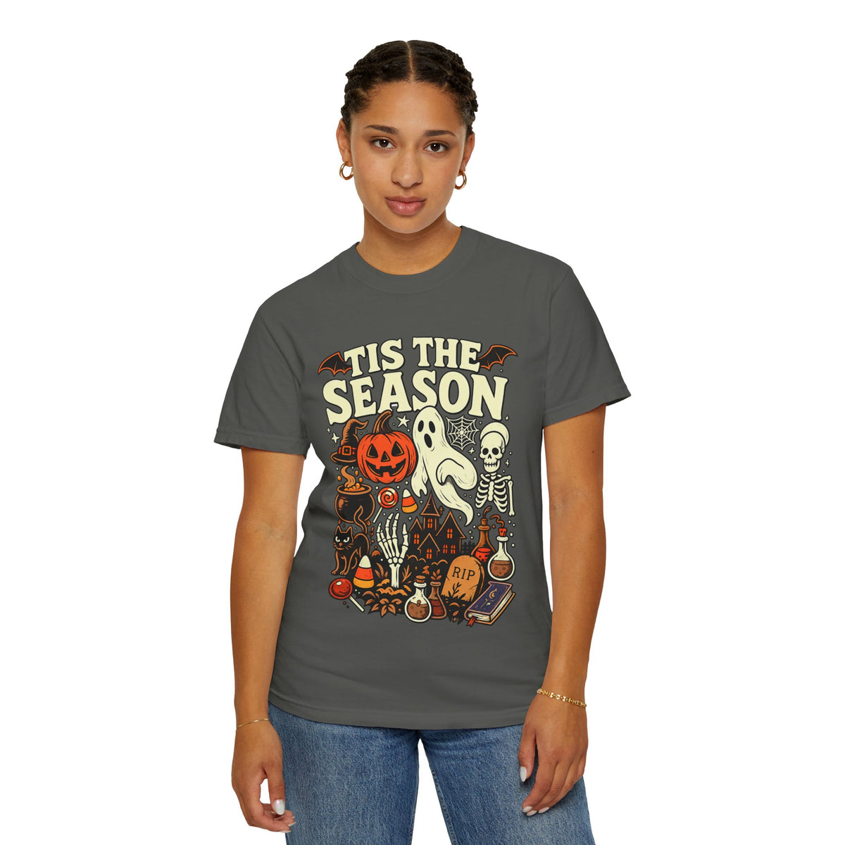 Tis the Season Spooky Halloween Comfort Colors Graphic Tee