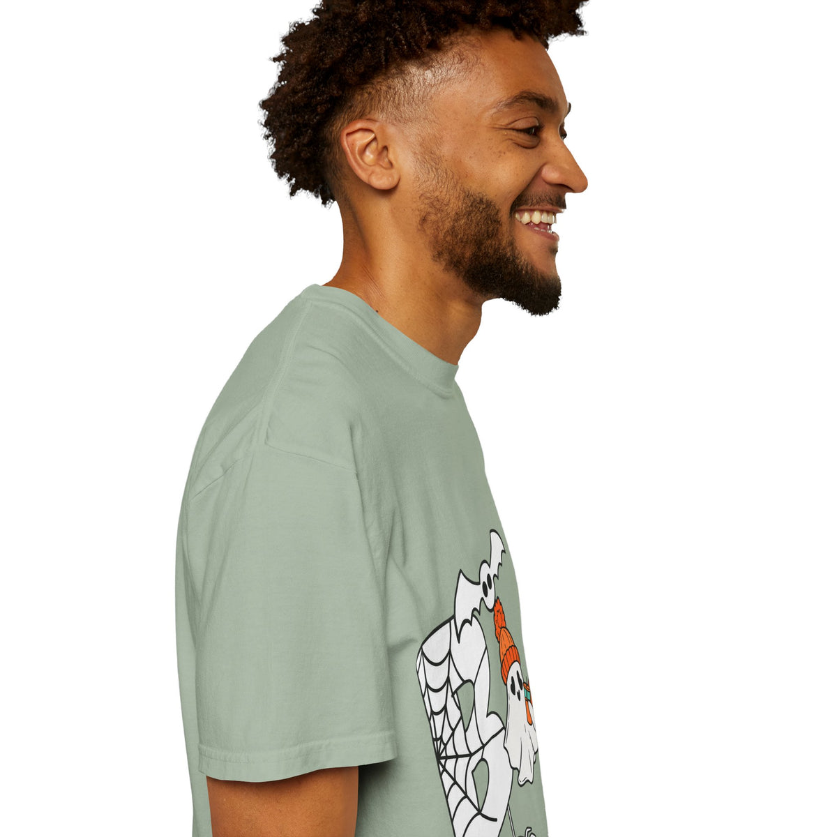 Cute Ghost Pumpkin Cozy Halloween Comfort Colors T-Shirt