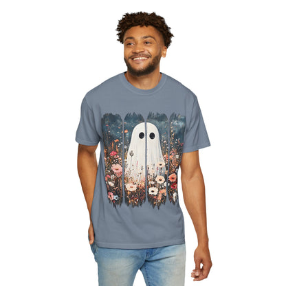 Floral Ghost Wildflower Halloween Comfort Colors T-Shirt