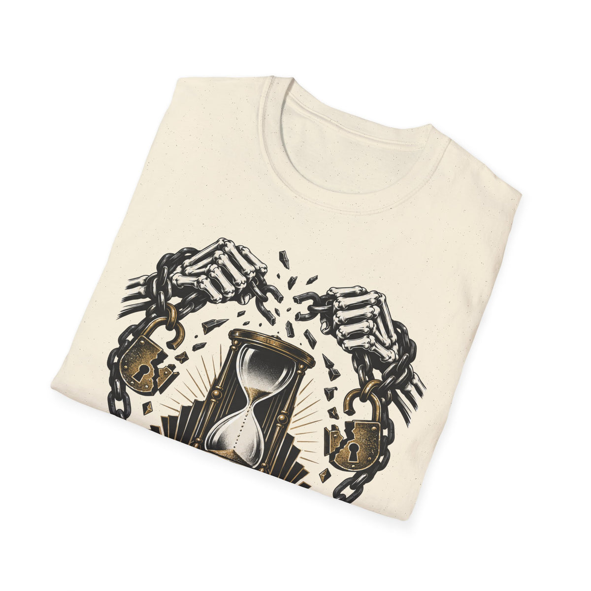 The Final Escape 1926 Shirt – Skeleton Chains Hourglass Art Deco Tee