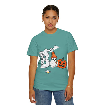 Cute Ghost Pumpkin Cozy Halloween Comfort Colors T-Shirt