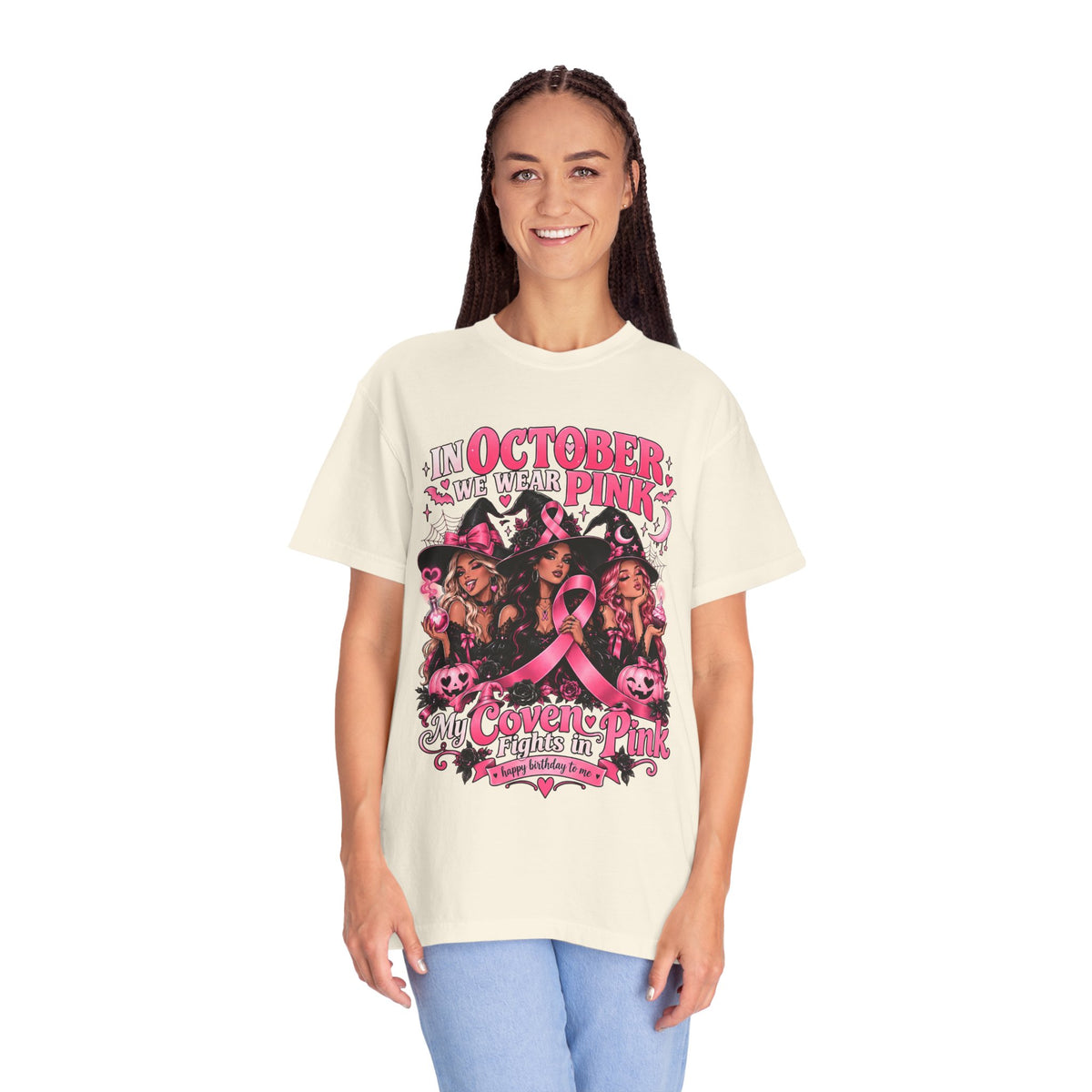 In October We Wear Pink My Coven Fights in Pink Tee