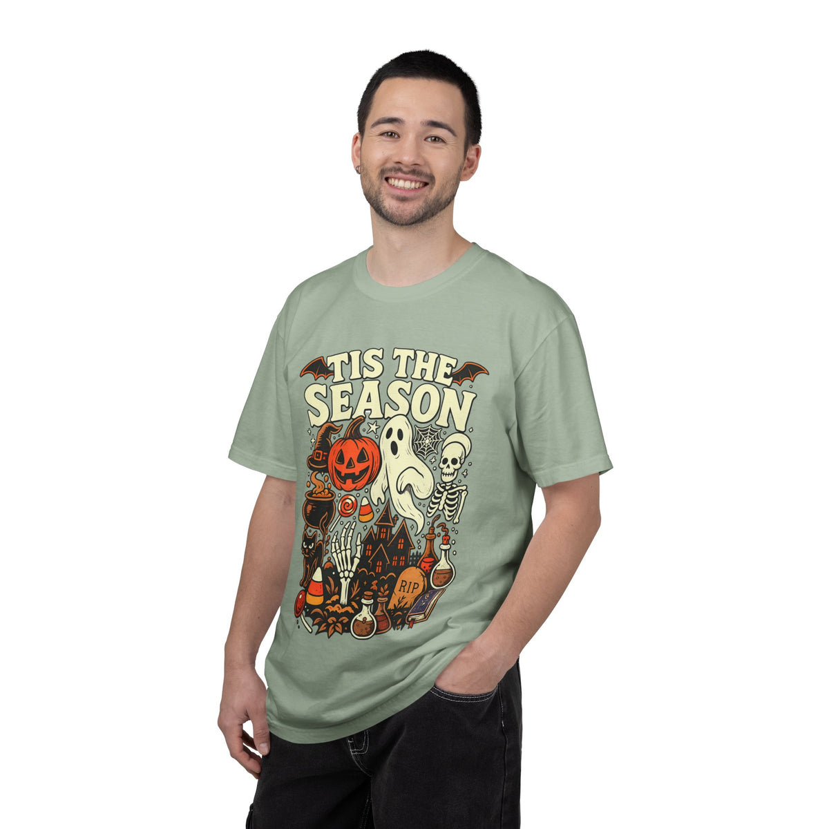 Tis the Season Spooky Halloween Comfort Colors Graphic Tee