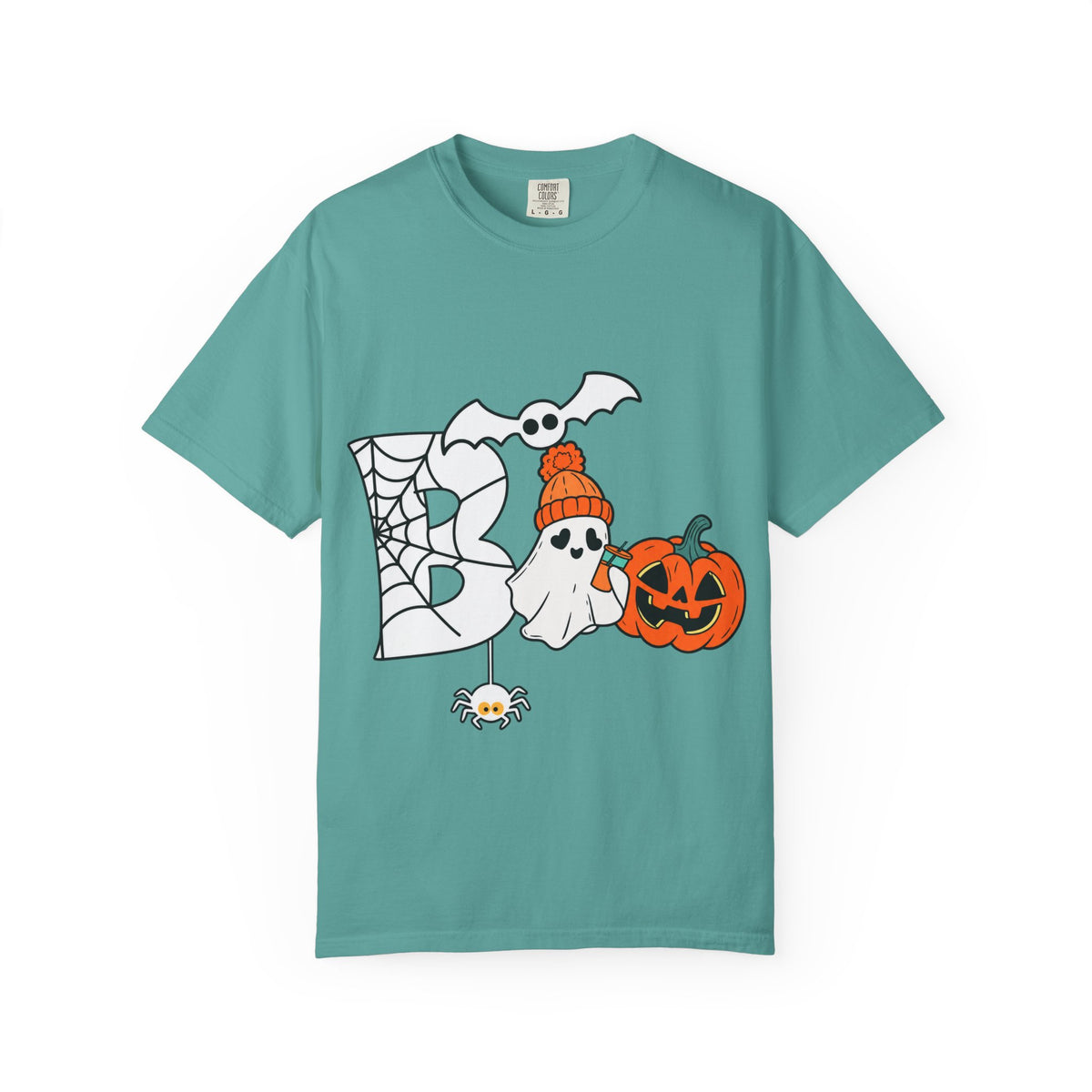 Cute Ghost Pumpkin Cozy Halloween Comfort Colors T-Shirt
