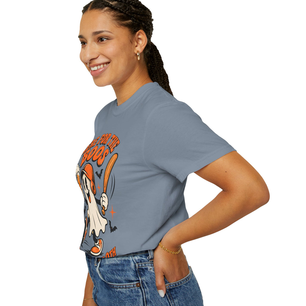 Here for the Boos Baseball Halloween Comfort Colors Tee