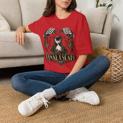 The Final Escape 1926 Shirt – Skeleton Chains Hourglass Art Deco Tee