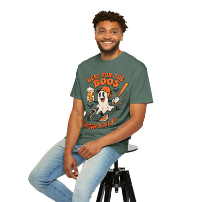 Here for the Boos Baseball Halloween Comfort Colors Tee