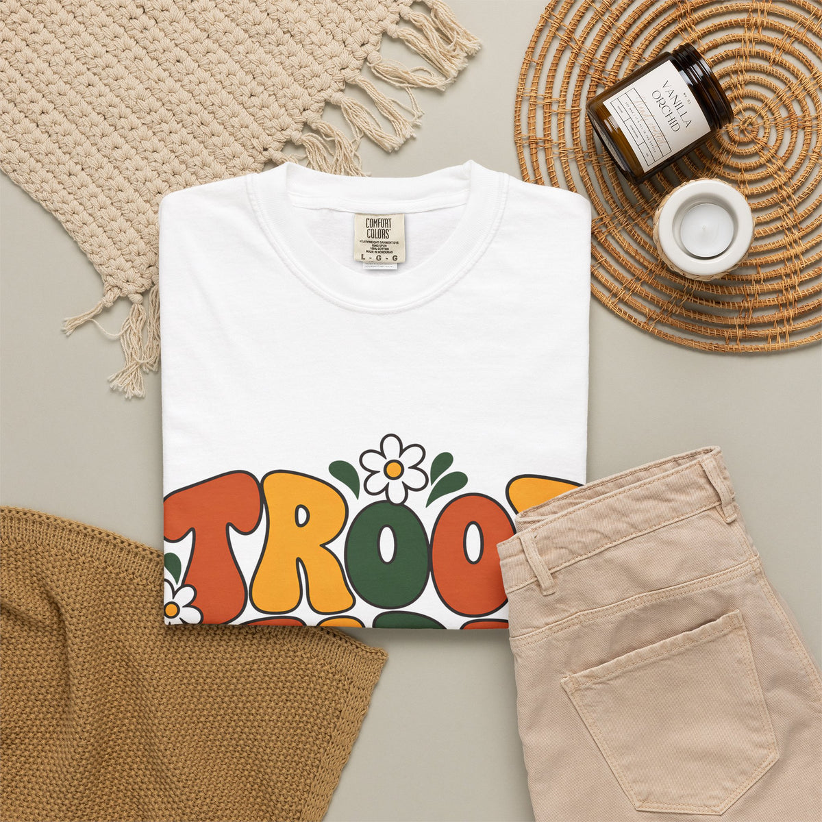 Troop Leader Coffee Campfires Chaos Comfort Colors Tee