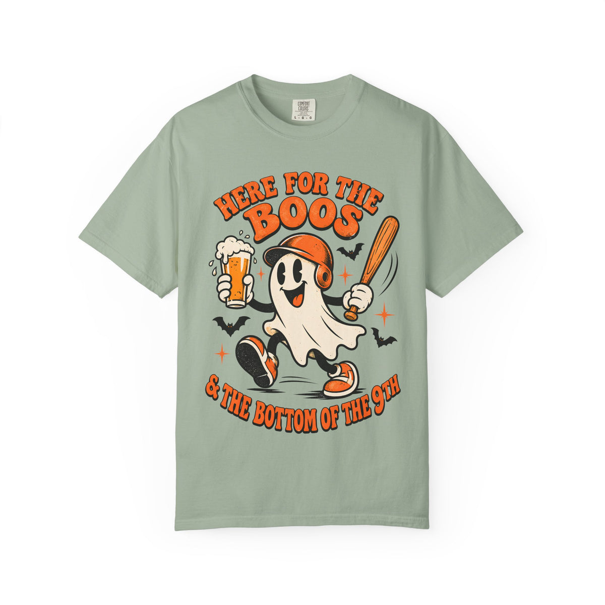Here for the Boos Baseball Halloween Comfort Colors Tee