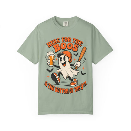 Here for the Boos Baseball Halloween Comfort Colors Tee