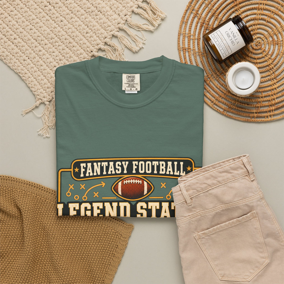Fantasy Football Legend Status Confirmed Comfort Colors Tee