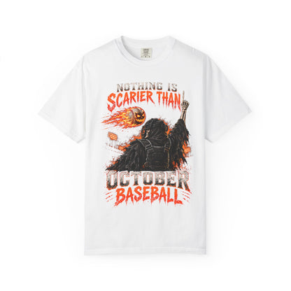 October Baseball Halloween Comfort Colors Graphic T-Shirt