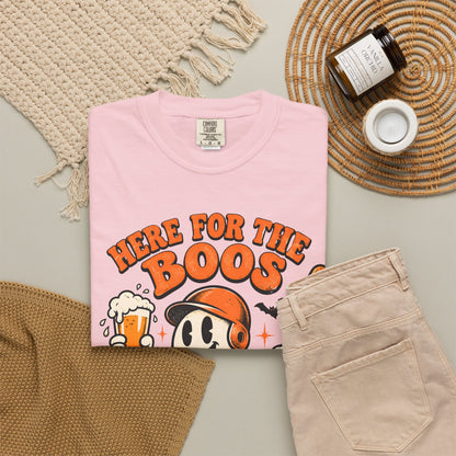 Here for the Boos Baseball Halloween Comfort Colors Tee