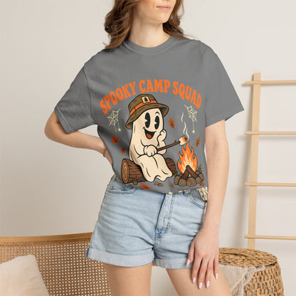 Spooky Camp Squad Campfires & Cobwebs Comfort Colors Tee